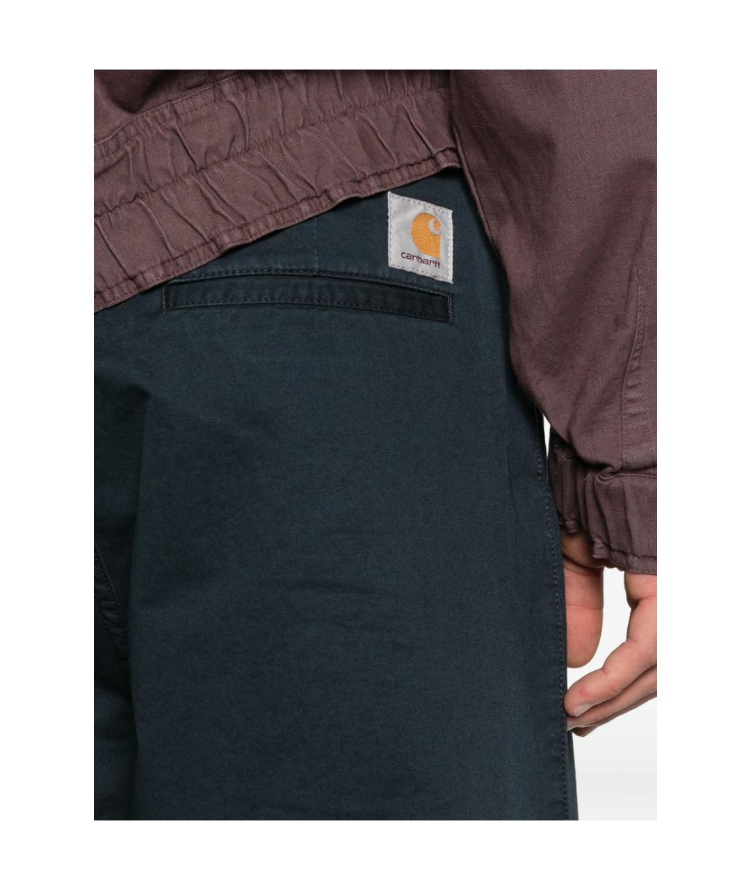 CARHARTT Синие хлопковые повседневные брюки, фото 3