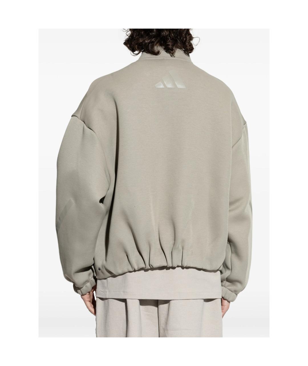 ADIDAS Хаки полиэстеровая спортивная куртка, фото 5