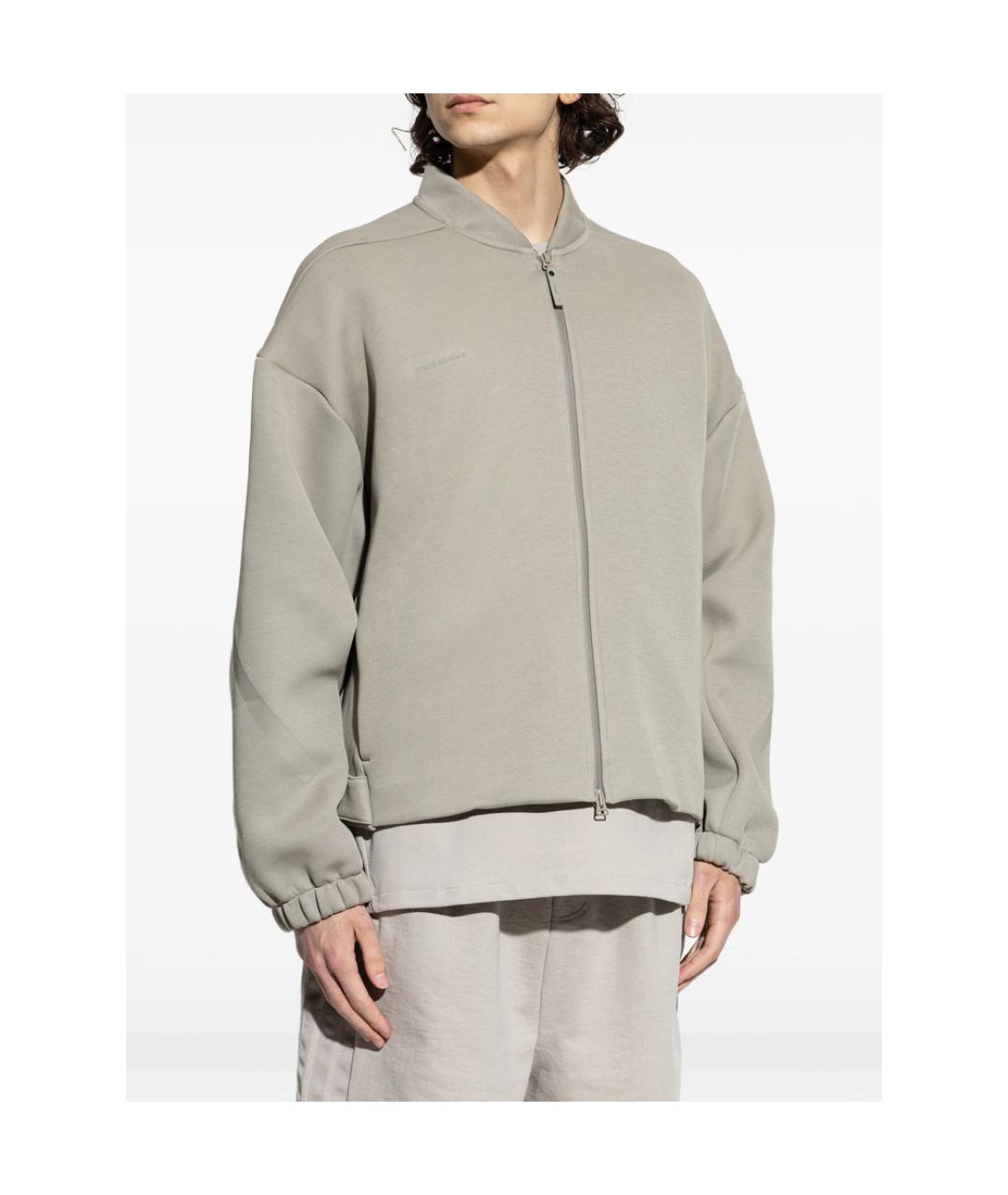 ADIDAS Хаки полиэстеровая спортивная куртка, фото 2