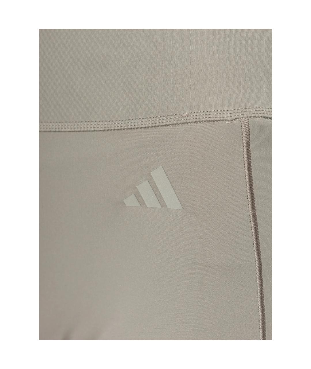 ADIDAS Серые полиэстеровые леггинсы и велосипедки, фото 3