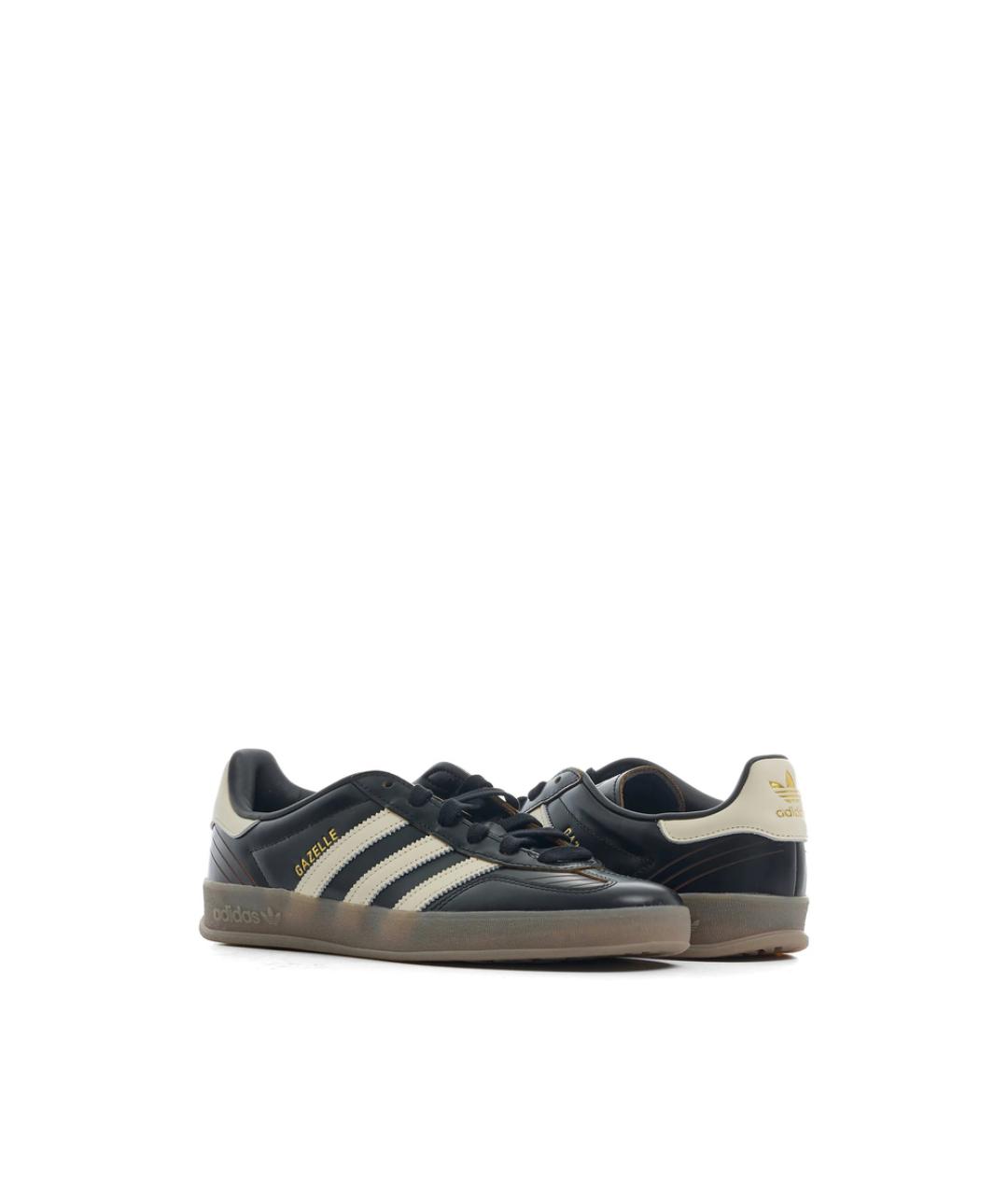 ADIDAS Черные кожаные низкие кроссовки / кеды, фото 4