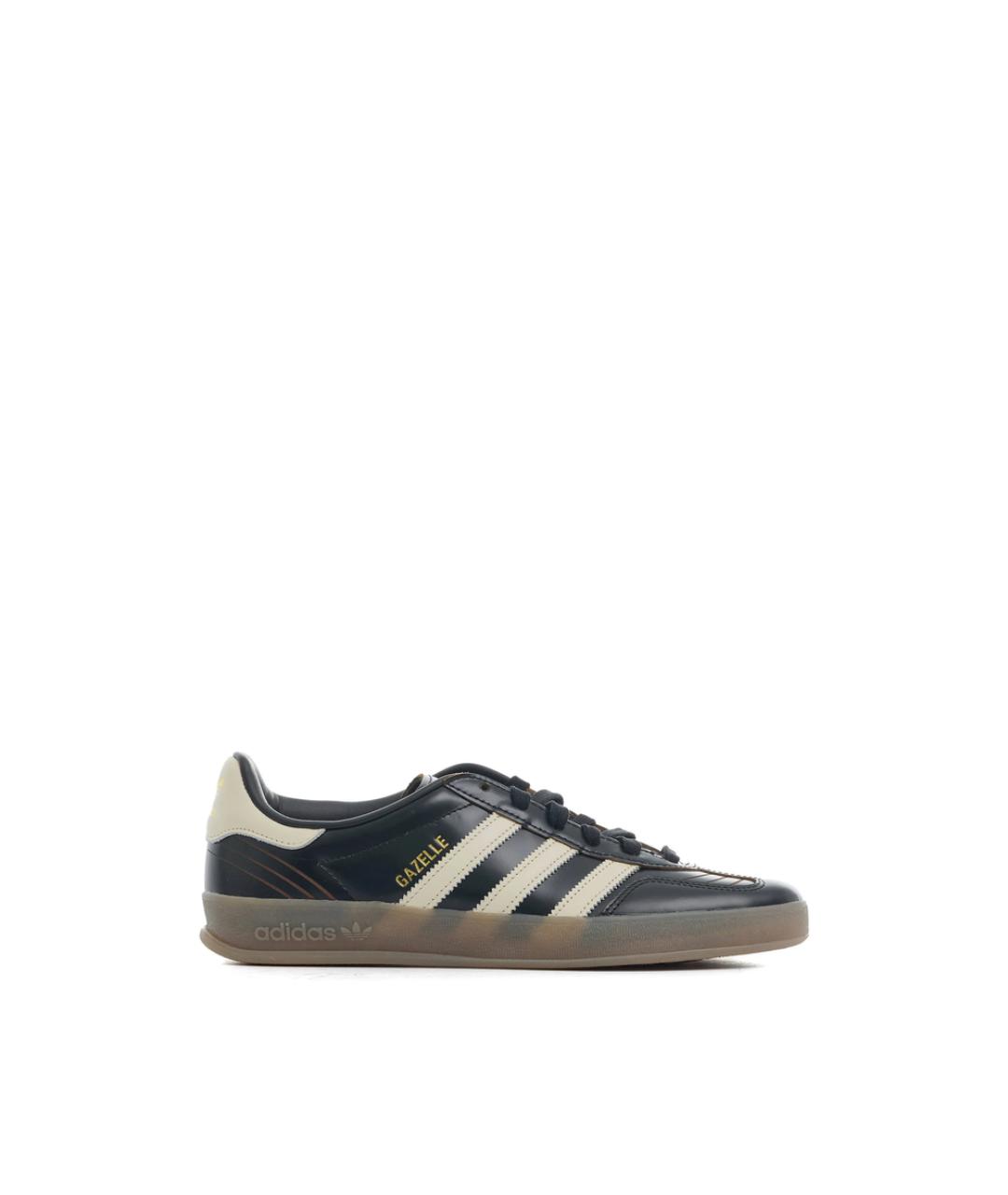 ADIDAS Черные кожаные низкие кроссовки / кеды, фото 1