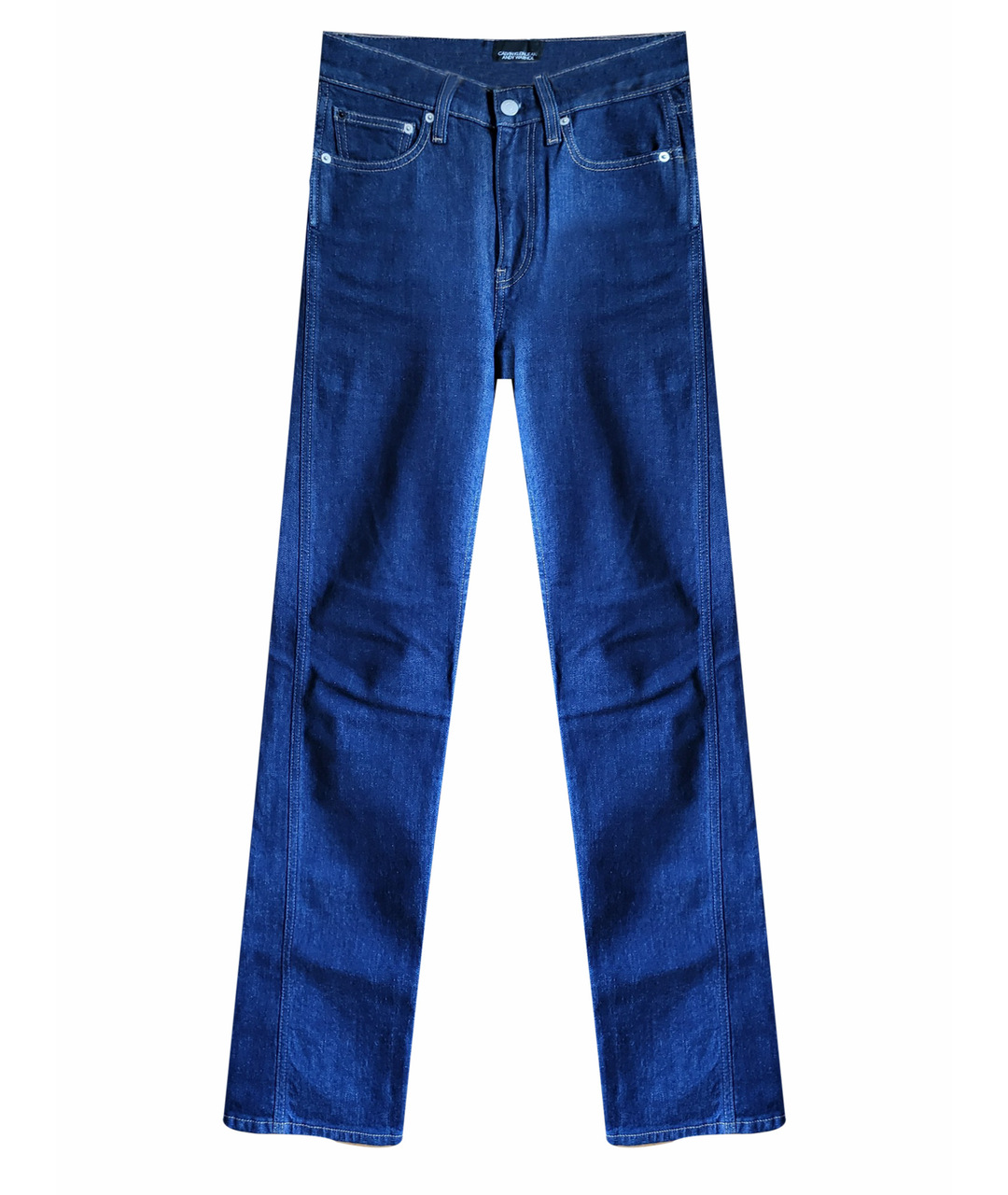 CALVIN KLEIN JEANS Синие хлопко-эластановые прямые джинсы, фото 1