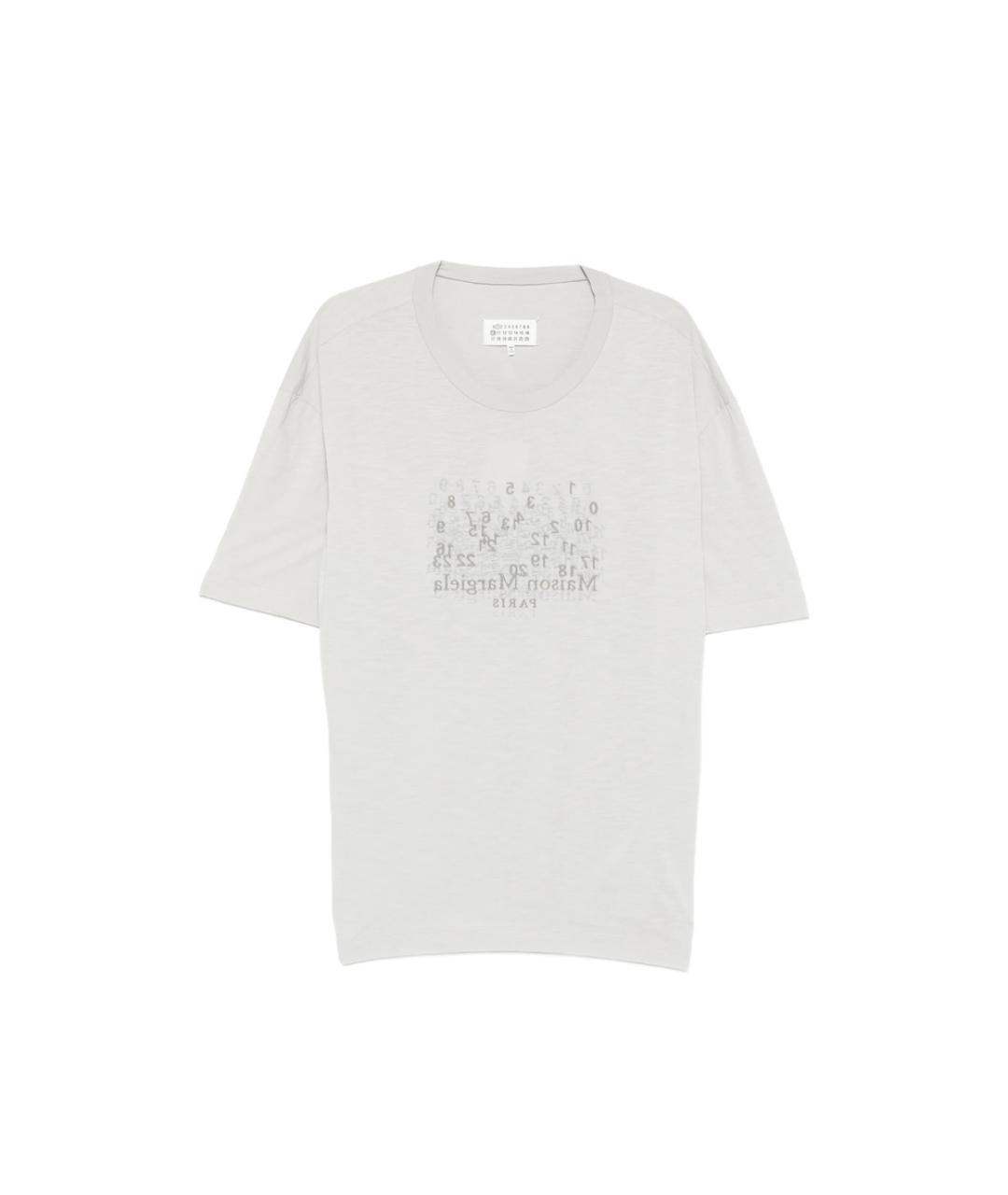 MAISON MARGIELA Серая хлопковая футболка, фото 1