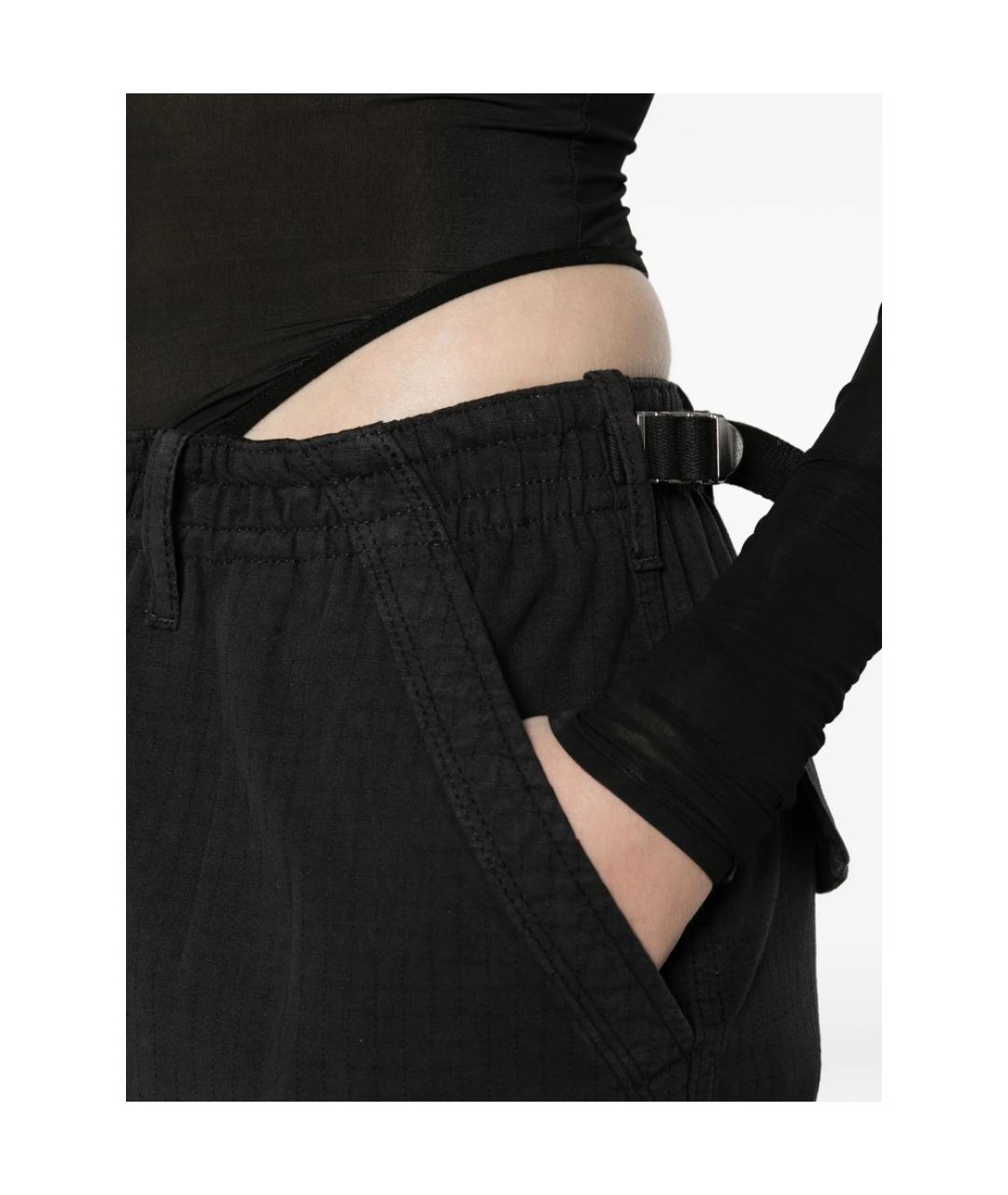 ALEXANDER WANG Черные полиэстеровые прямые брюки, фото 3