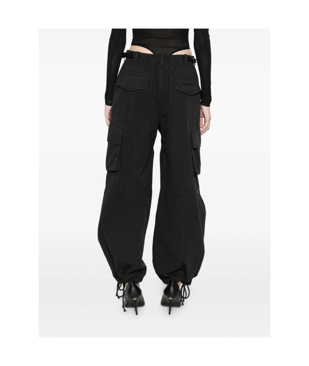 ALEXANDER WANG Черные полиэстеровые прямые брюки, фото 2