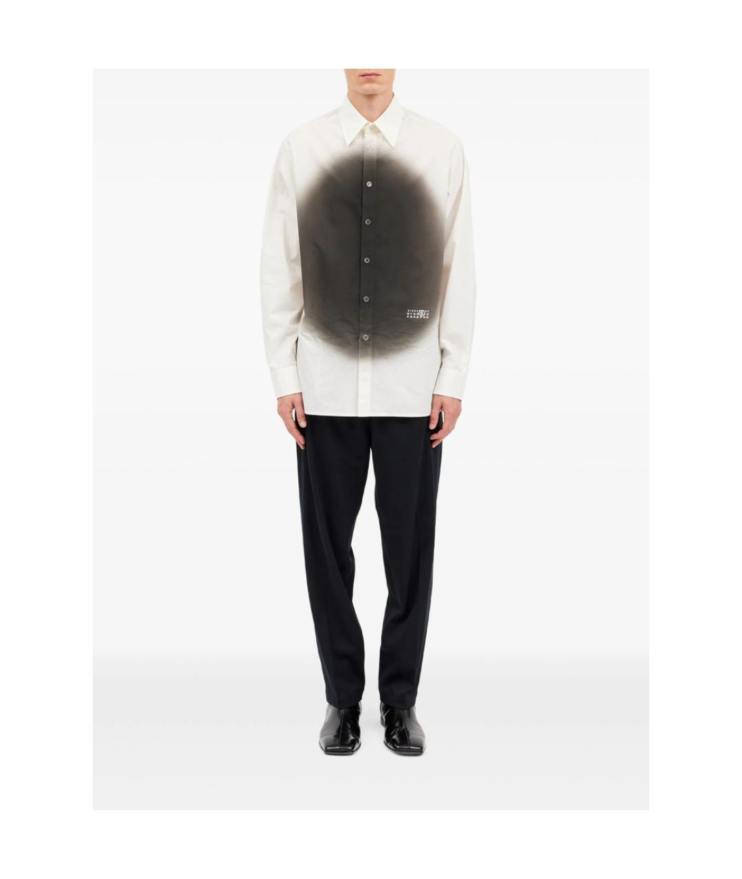 MM6 MAISON MARGIELA Белая хлопковая классическая рубашка, фото 4