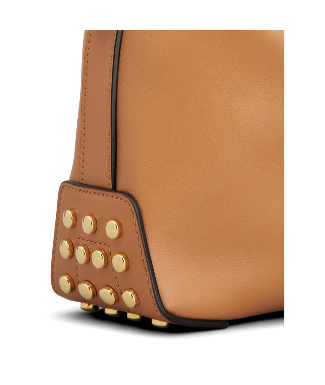 TOD'S Бежевая кожаная сумка через плечо, фото 5