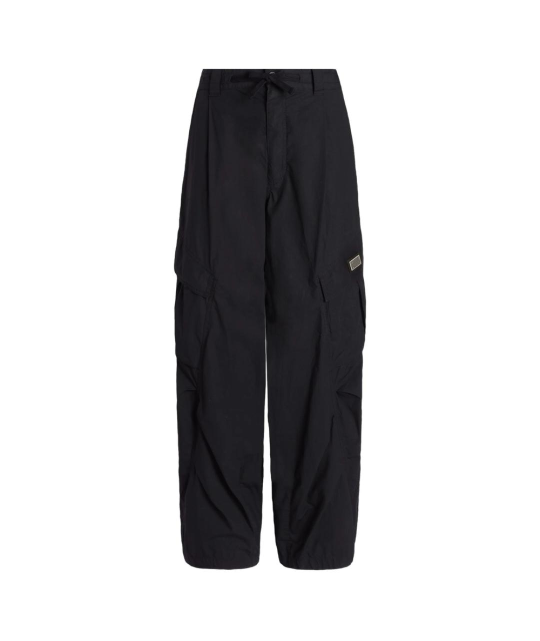 DOLCE&GABBANA Черные хлопковые повседневные брюки, фото 1