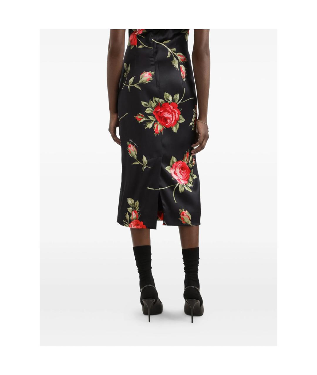 DOLCE&GABBANA Черное полиэстеровое коктейльное платье, фото 2