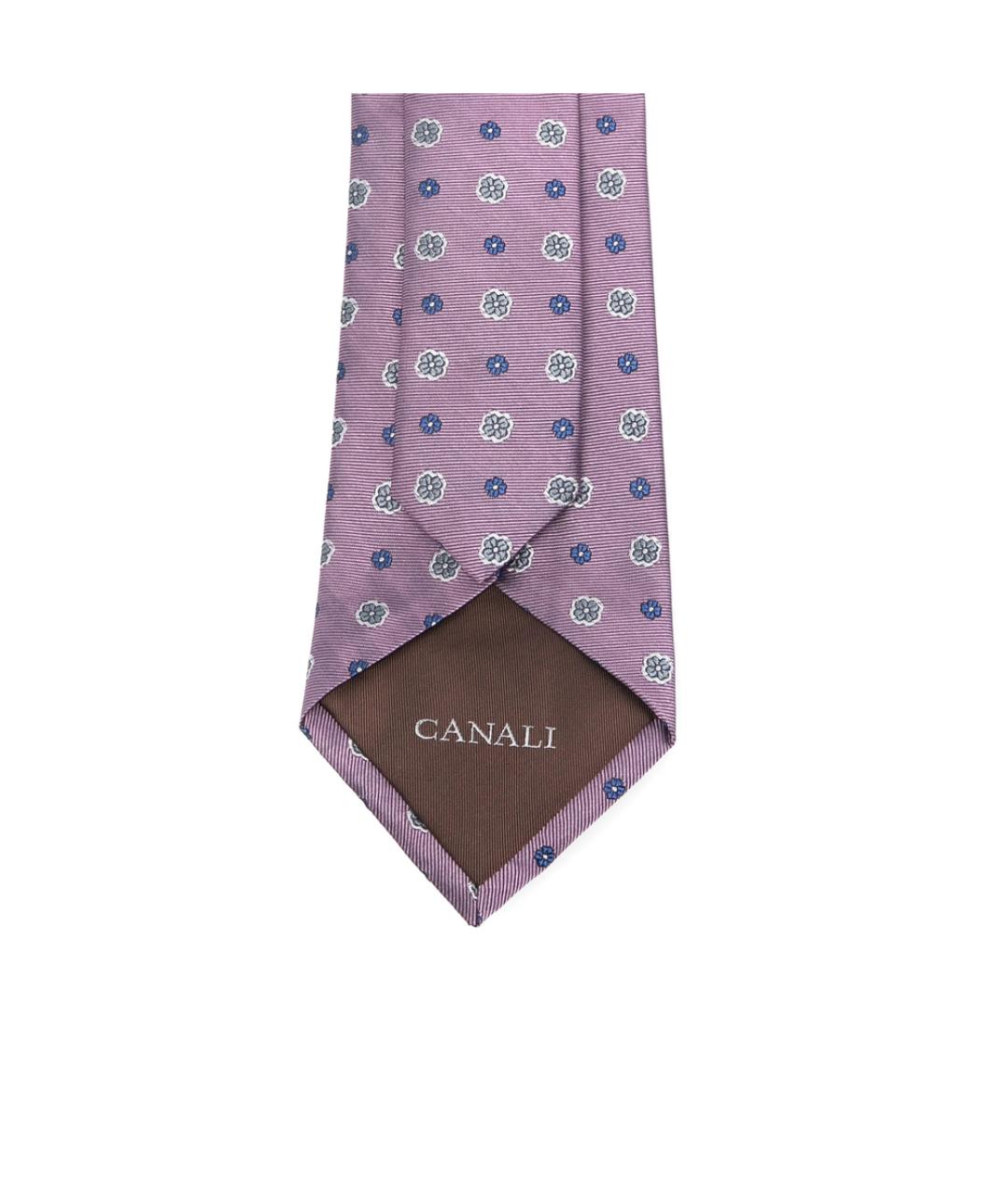 CANALI Фиолетовый шелковый галстук, фото 2