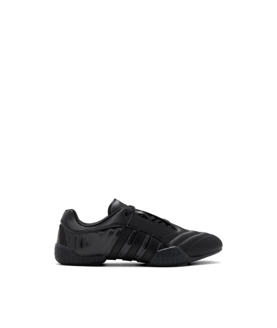 ADIDAS Черные кожаные кроссовки, фото 1