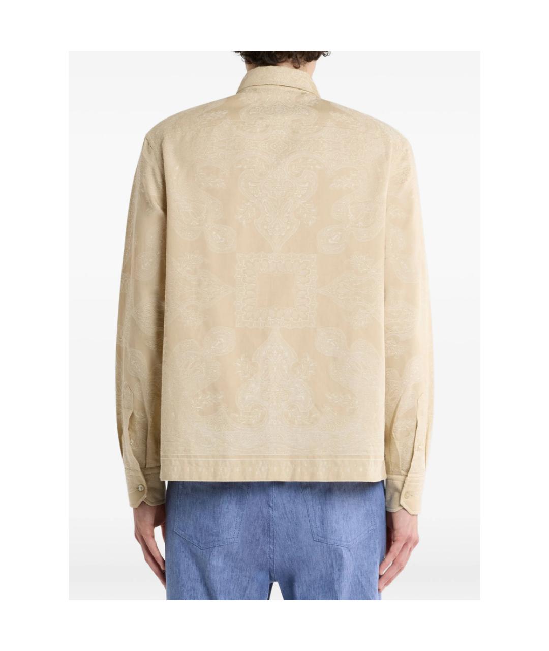 ETRO Бежевая хлопковая кэжуал рубашка, фото 3