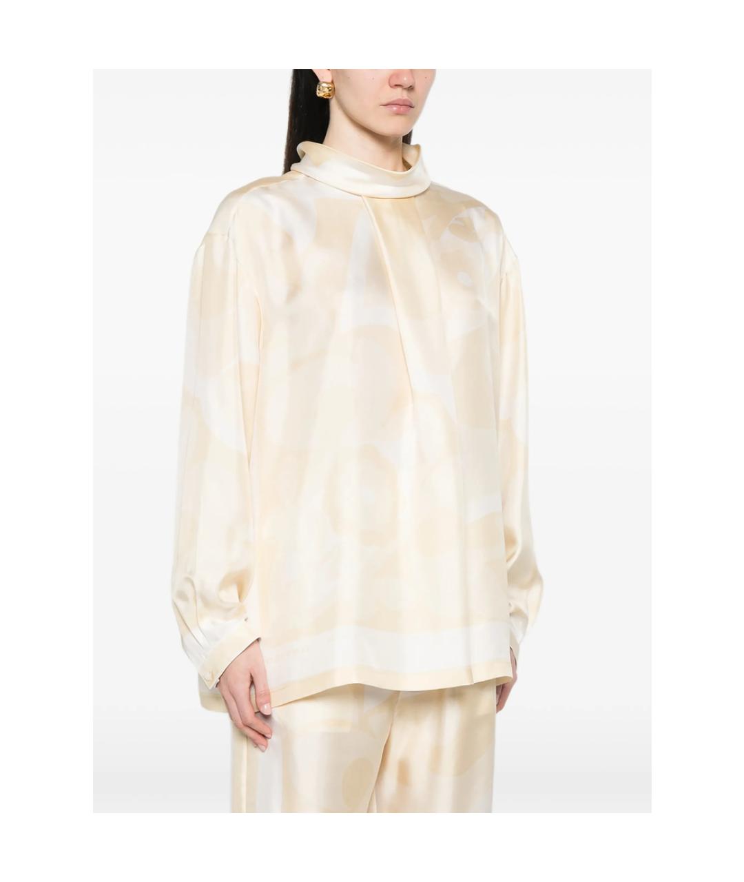 Carven Белая шелковая блузы, фото 5