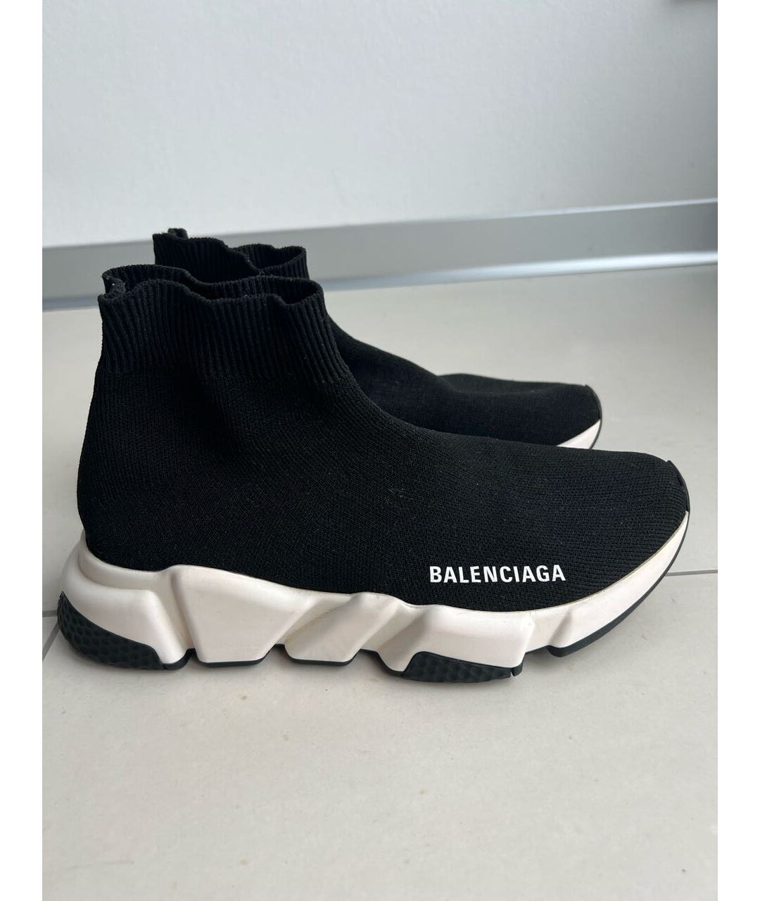 BALENCIAGA Черные текстильные ботинки, фото 8