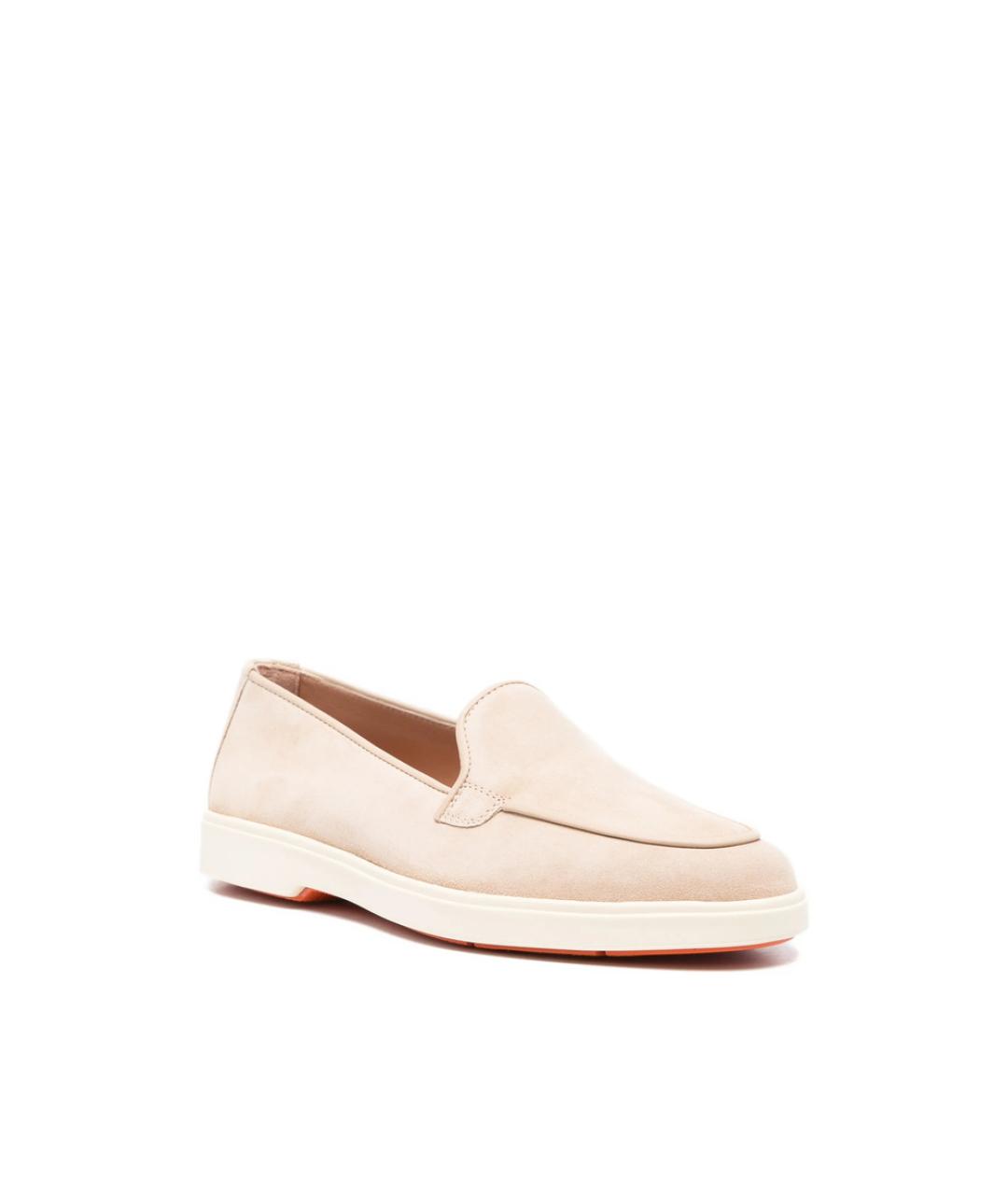 SANTONI Бежевые лоферы, фото 3
