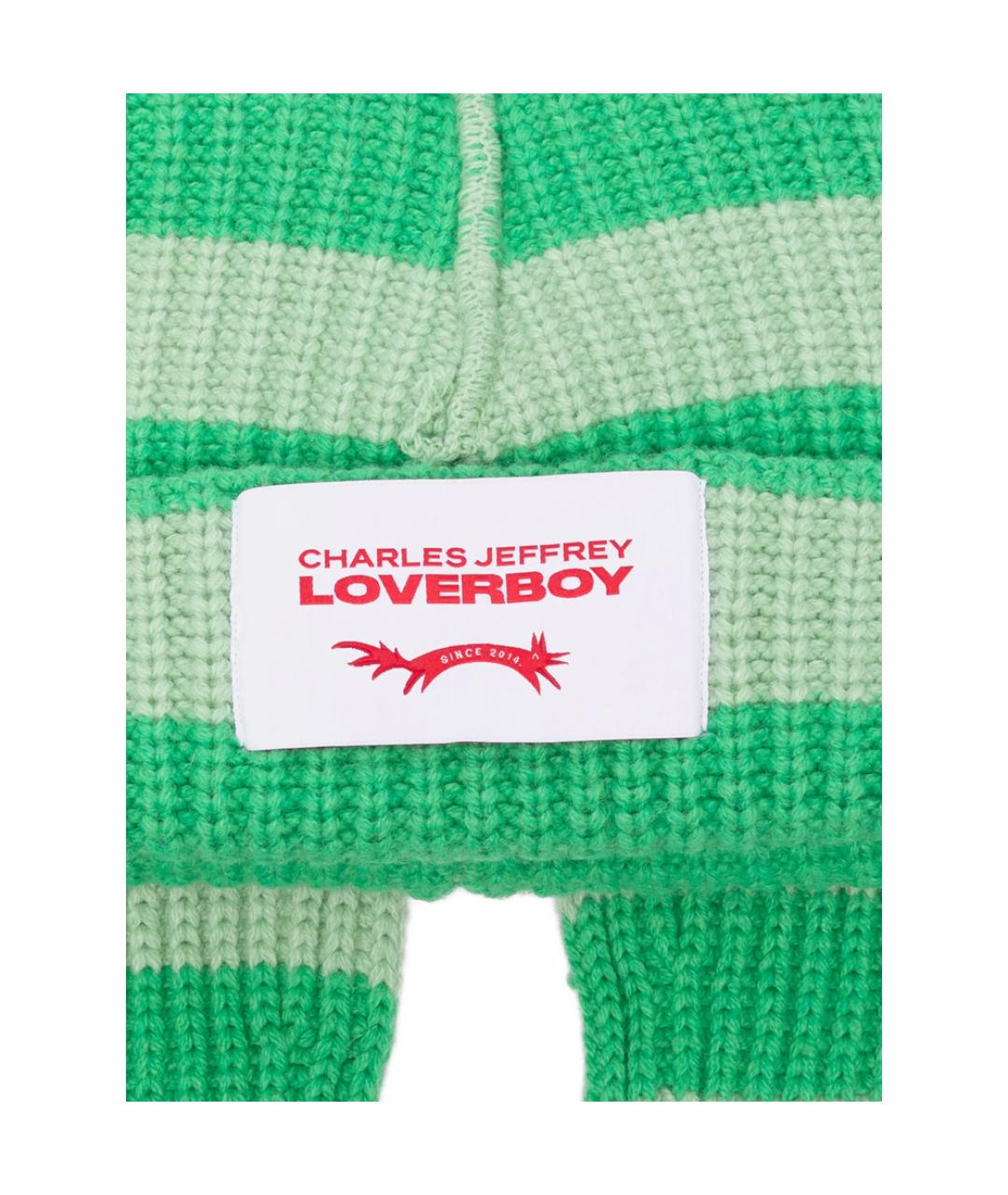 CHARLES JEFFREY LOVERBOY Зеленая шерстяная кепка/бейсболка, фото 3