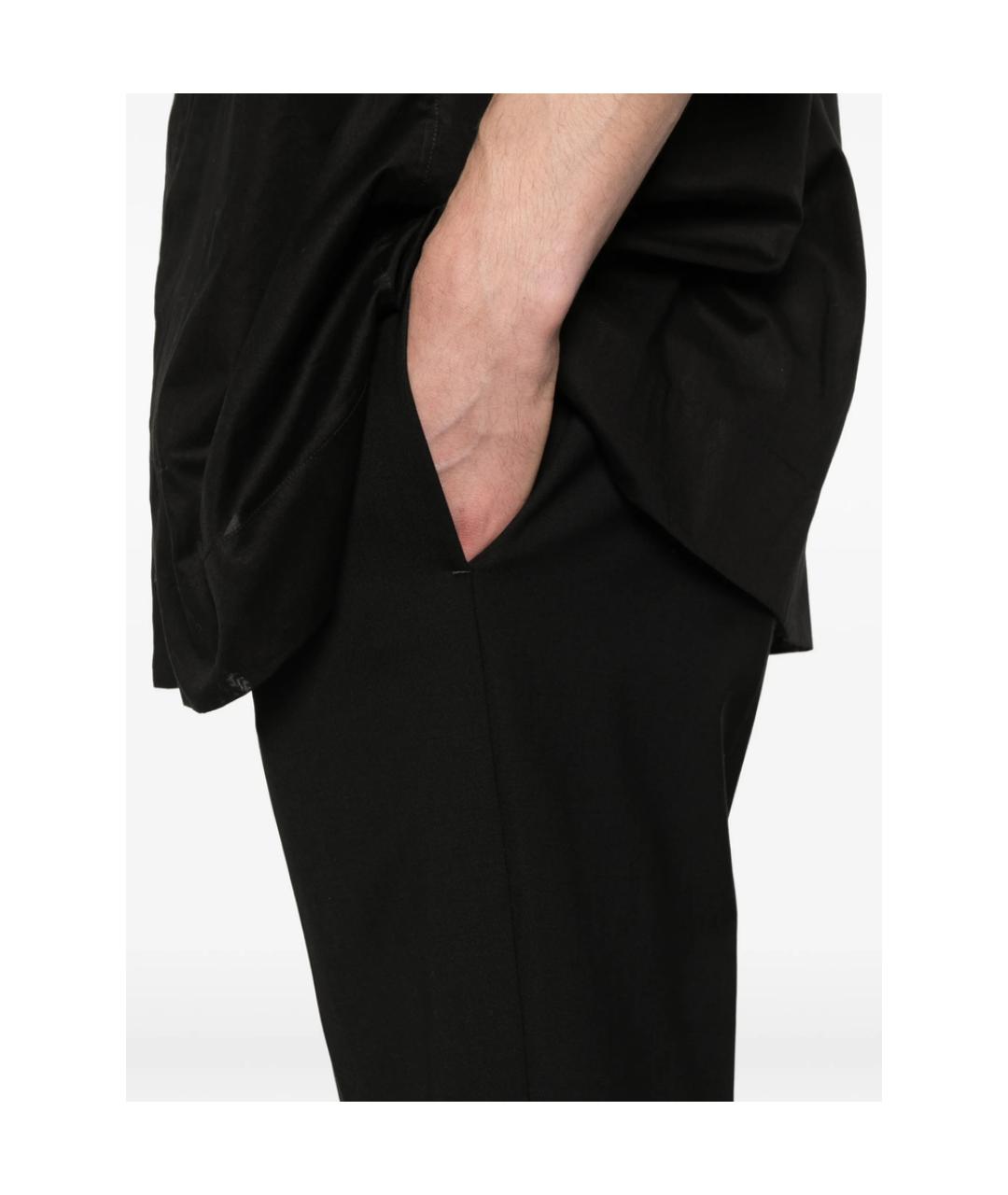 RICK OWENS Черные вискозные классические брюки, фото 2