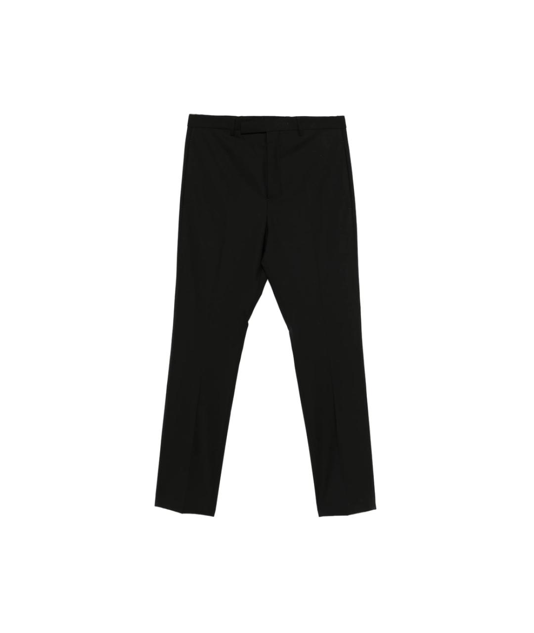 RICK OWENS Черные вискозные классические брюки, фото 1