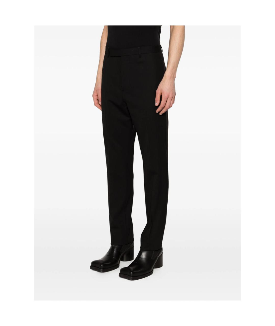 RICK OWENS Черные вискозные классические брюки, фото 4
