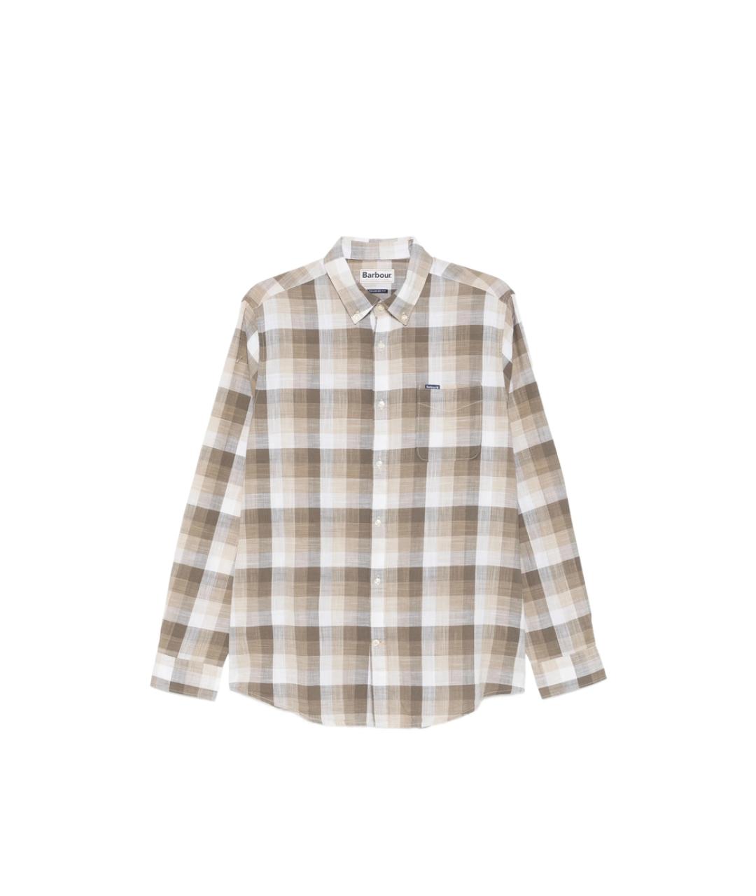 BARBOUR Бежевая хлопковая кэжуал рубашка, фото 1