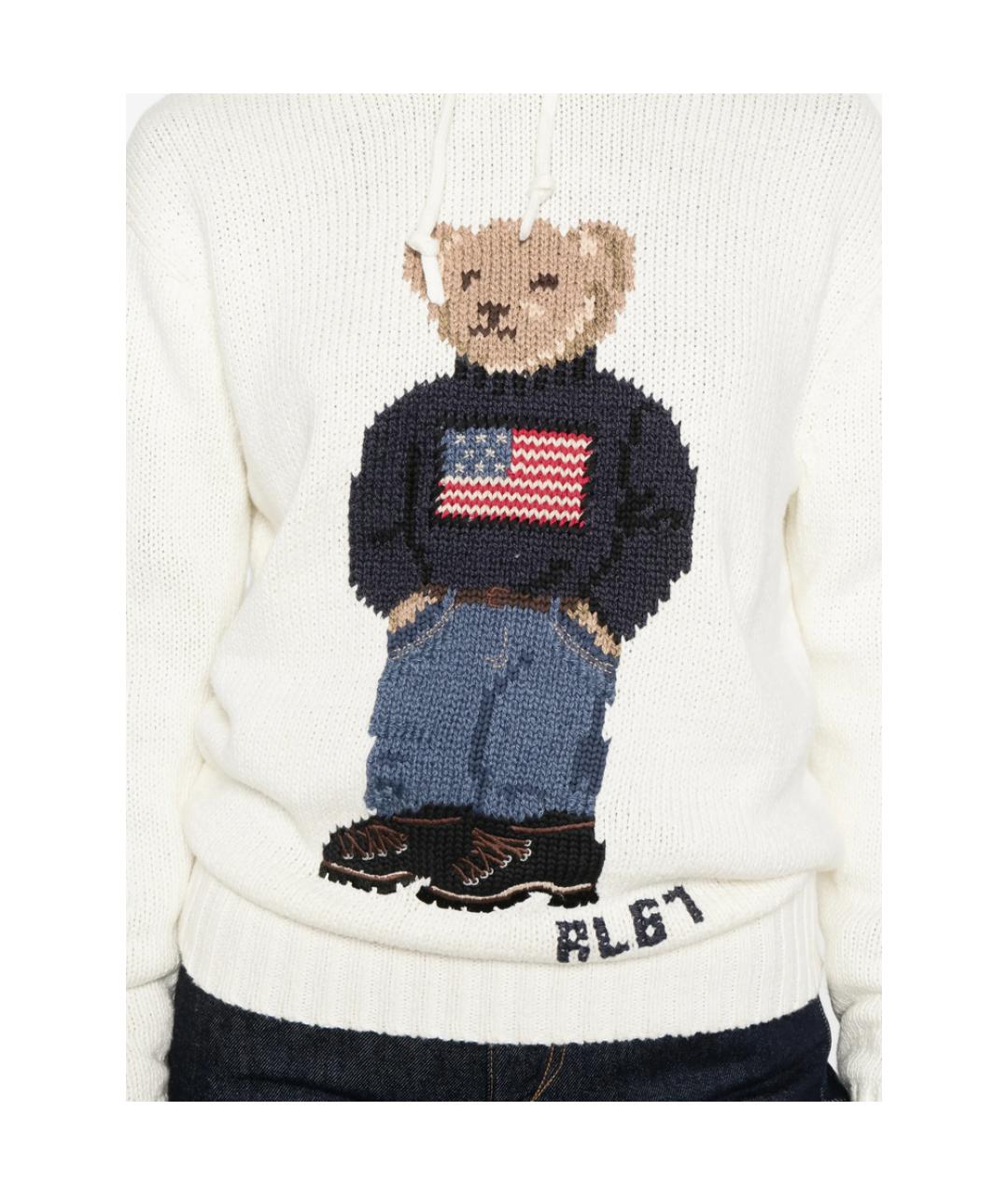 RALPH LAUREN Белый хлопковый джемпер / свитер, фото 2