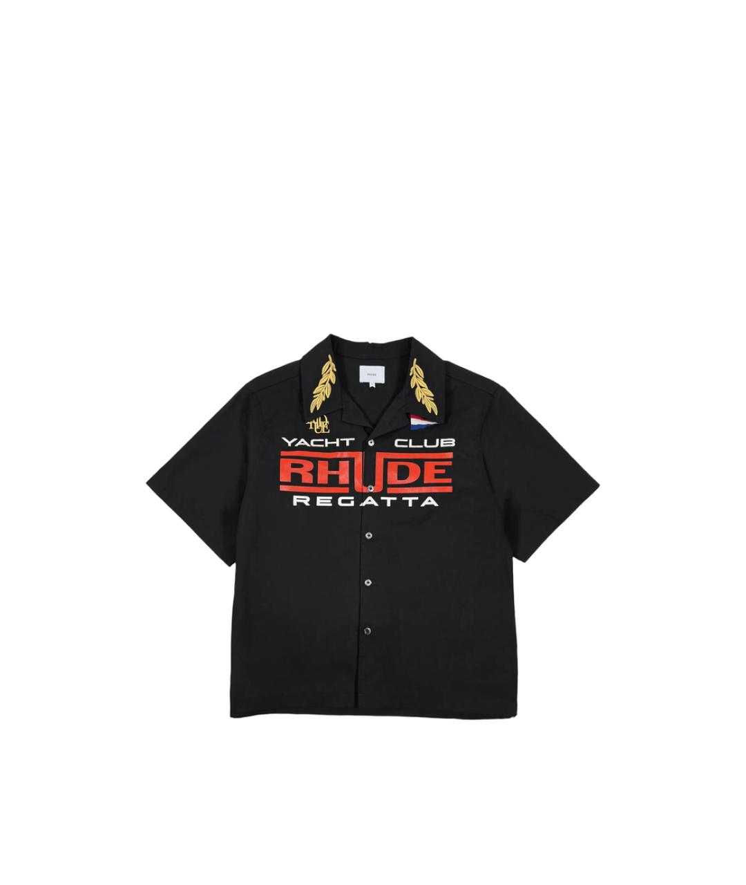 RHUDE Черная хлопковая кэжуал рубашка, фото 1
