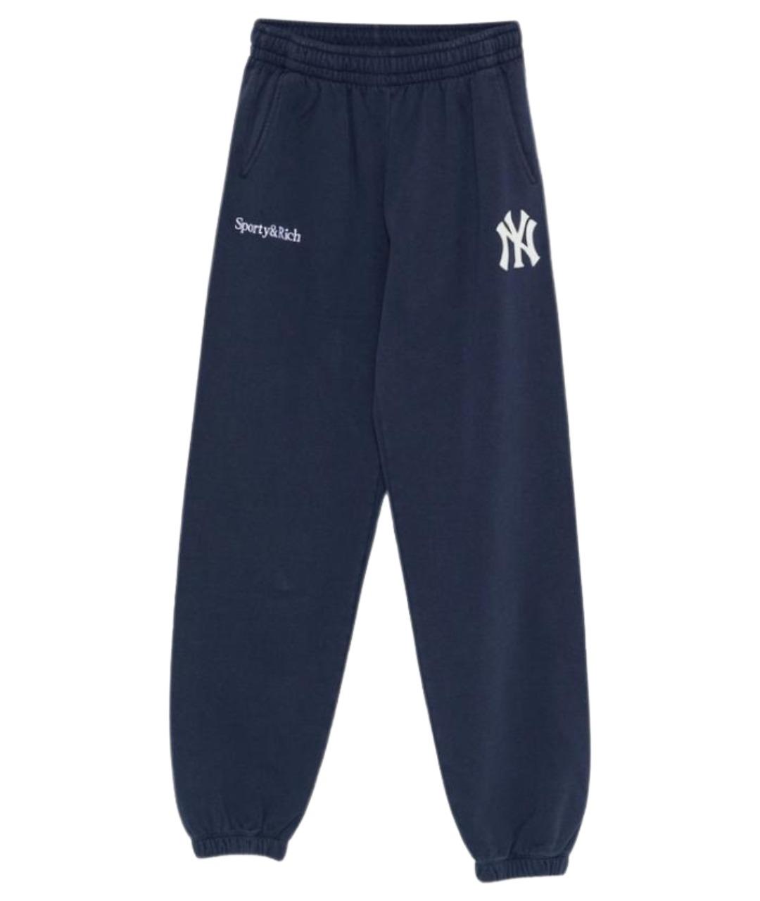 SPORTY AND RICH Синие хлопковые спортивные брюки и шорты, фото 1