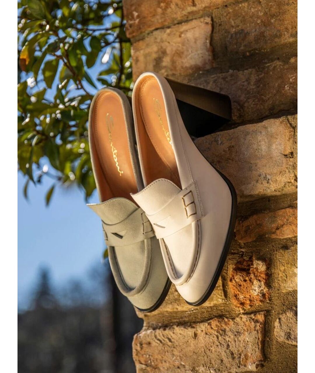 SANTONI Белые кожаные мюли, фото 6
