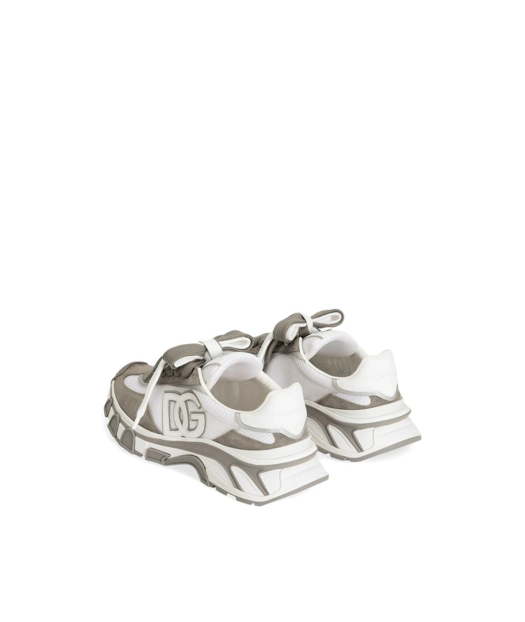 DOLCE&GABBANA Серые синтетические низкие кроссовки / кеды, фото 2
