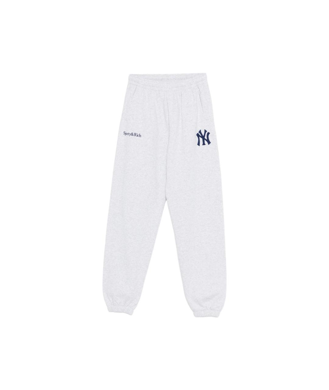 SPORTY AND RICH Серые хлопковые спортивные брюки и шорты, фото 1