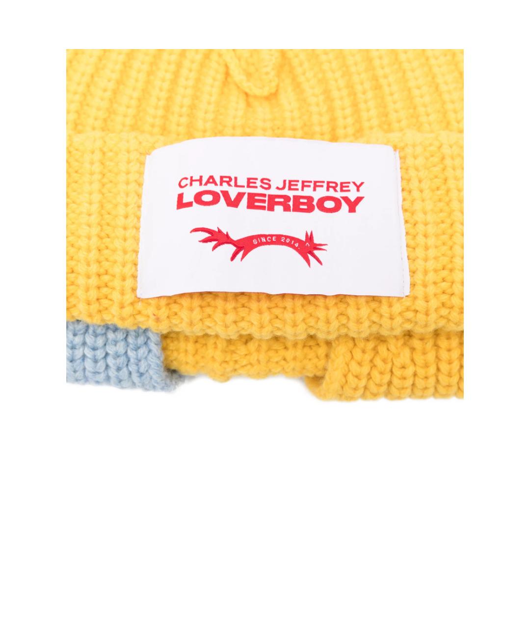 CHARLES JEFFREY LOVERBOY Желтая шерстяная кепка/бейсболка, фото 3