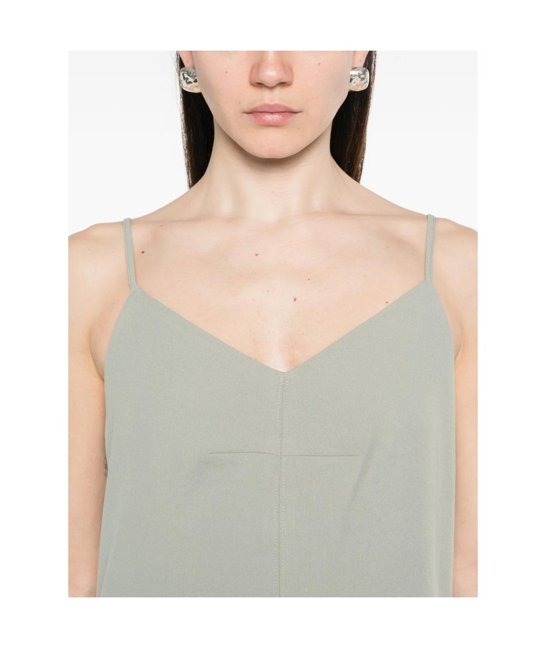 CALVIN KLEIN Серое полиэстеровое повседневное платье, фото 5