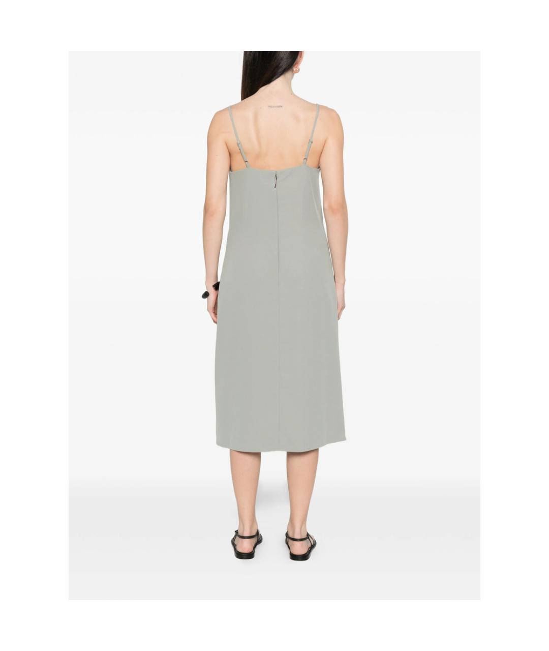 CALVIN KLEIN Серое полиэстеровое повседневное платье, фото 3