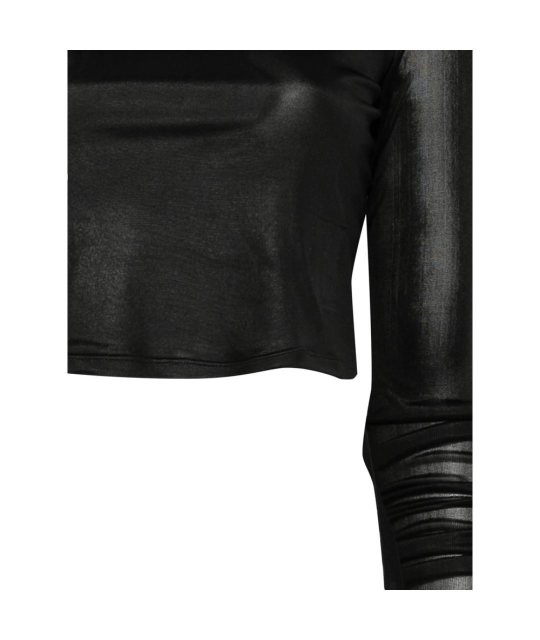 RICK OWENS DRKSHDW Черная полиамидовая футболка, фото 2