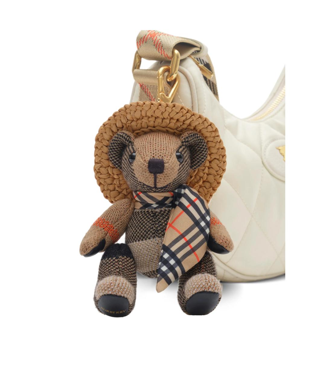 BURBERRY Бежевый брелок, фото 2
