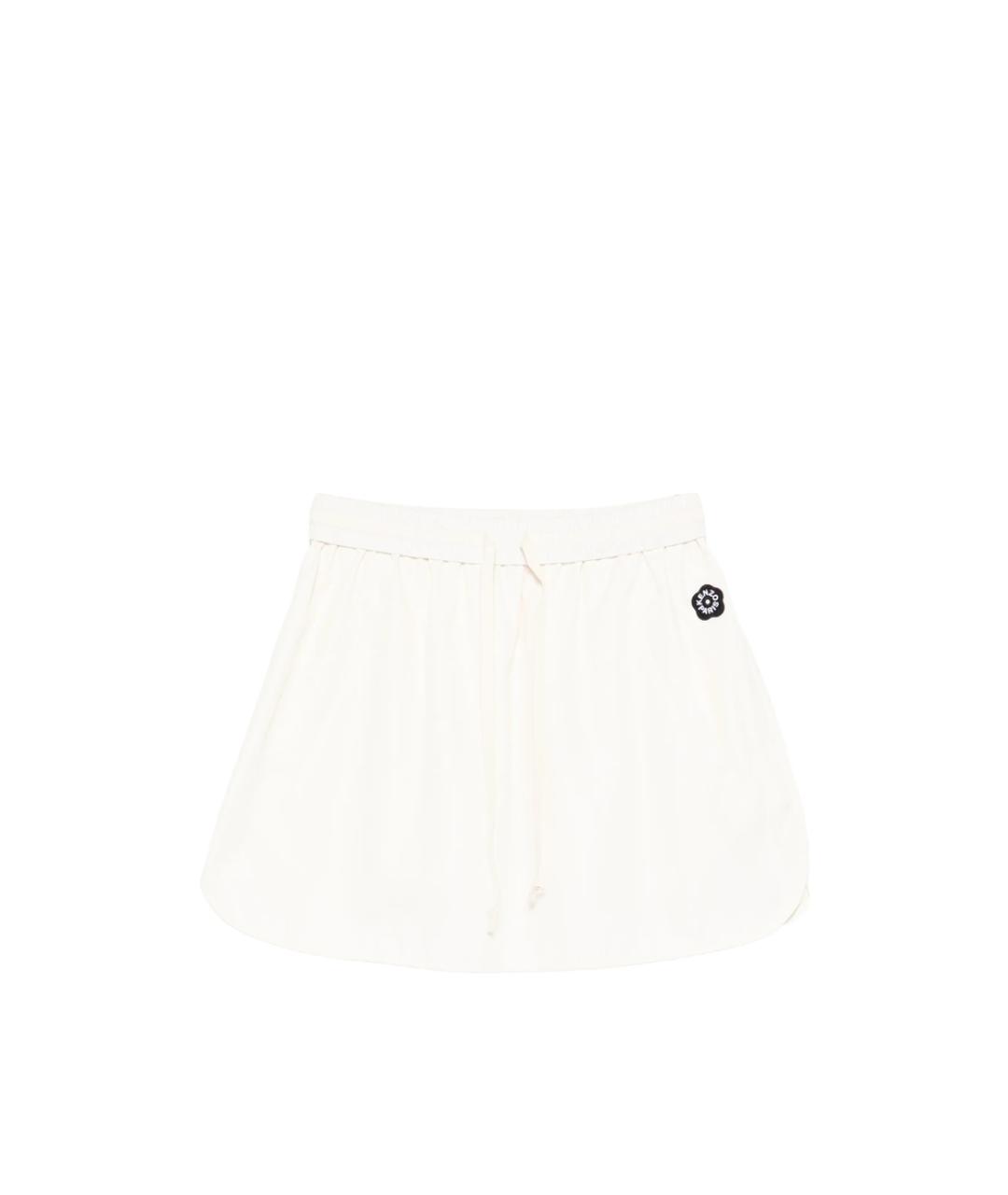 KENZO Бежевая полиэстеровая юбка мини, фото 1