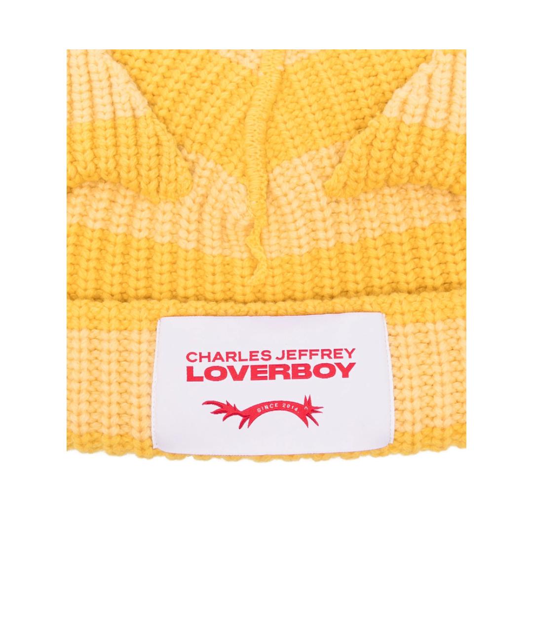 CHARLES JEFFREY LOVERBOY Желтая шерстяная шапка, фото 3