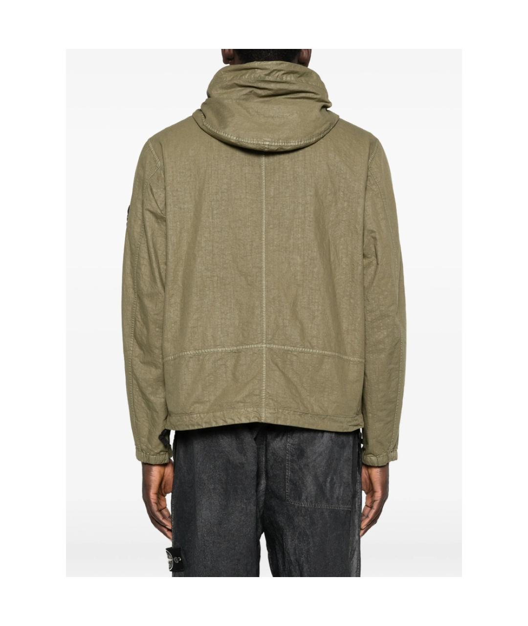 STONE ISLAND Зеленая полиамидовая куртка, фото 3