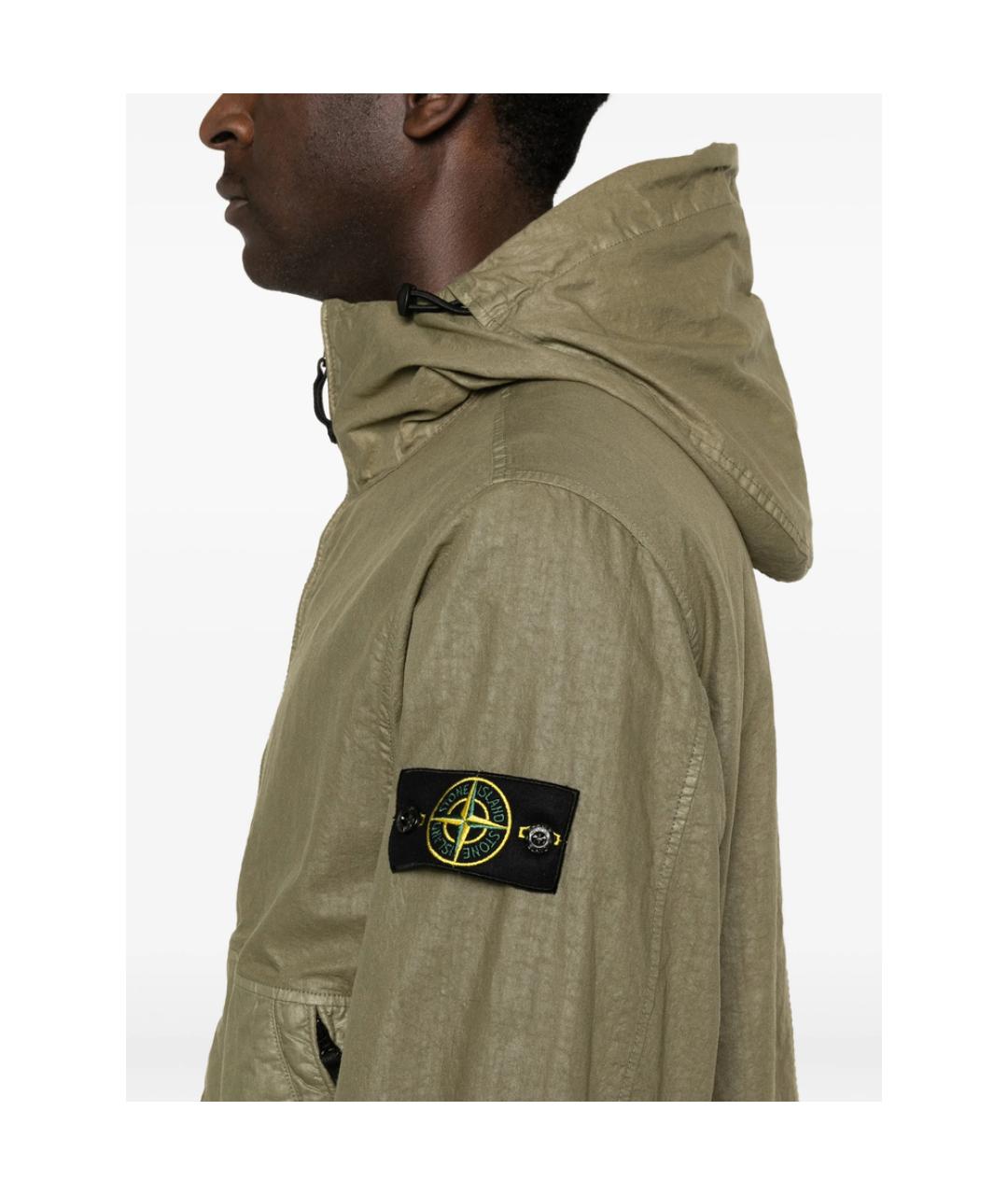 STONE ISLAND Зеленая полиамидовая куртка, фото 5