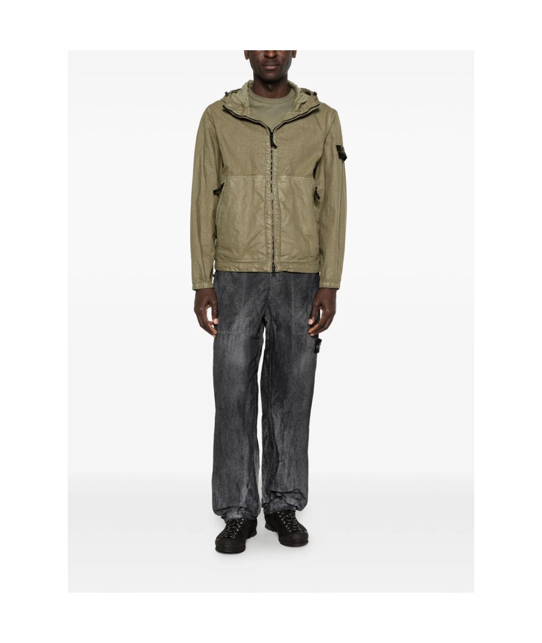 STONE ISLAND Зеленая полиамидовая куртка, фото 2