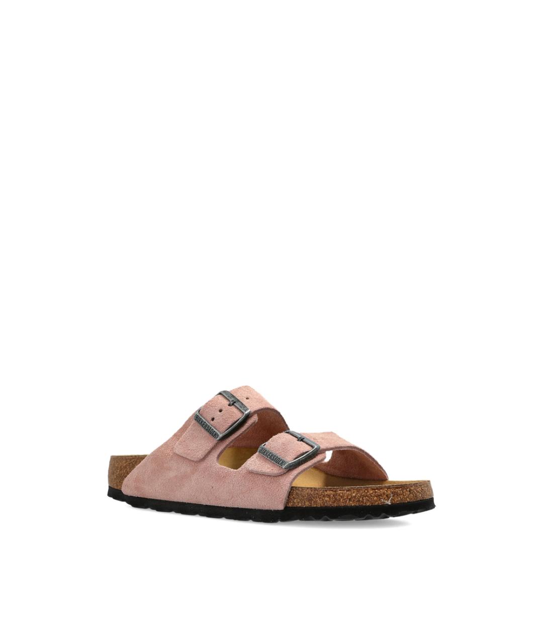 BIRKENSTOCK Розовые замшевые сандалии, фото 3