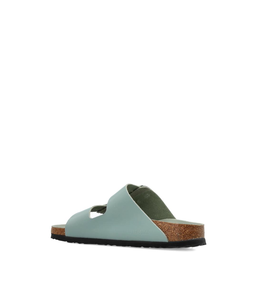 BIRKENSTOCK Бирюзовые кожаные сандалии, фото 5
