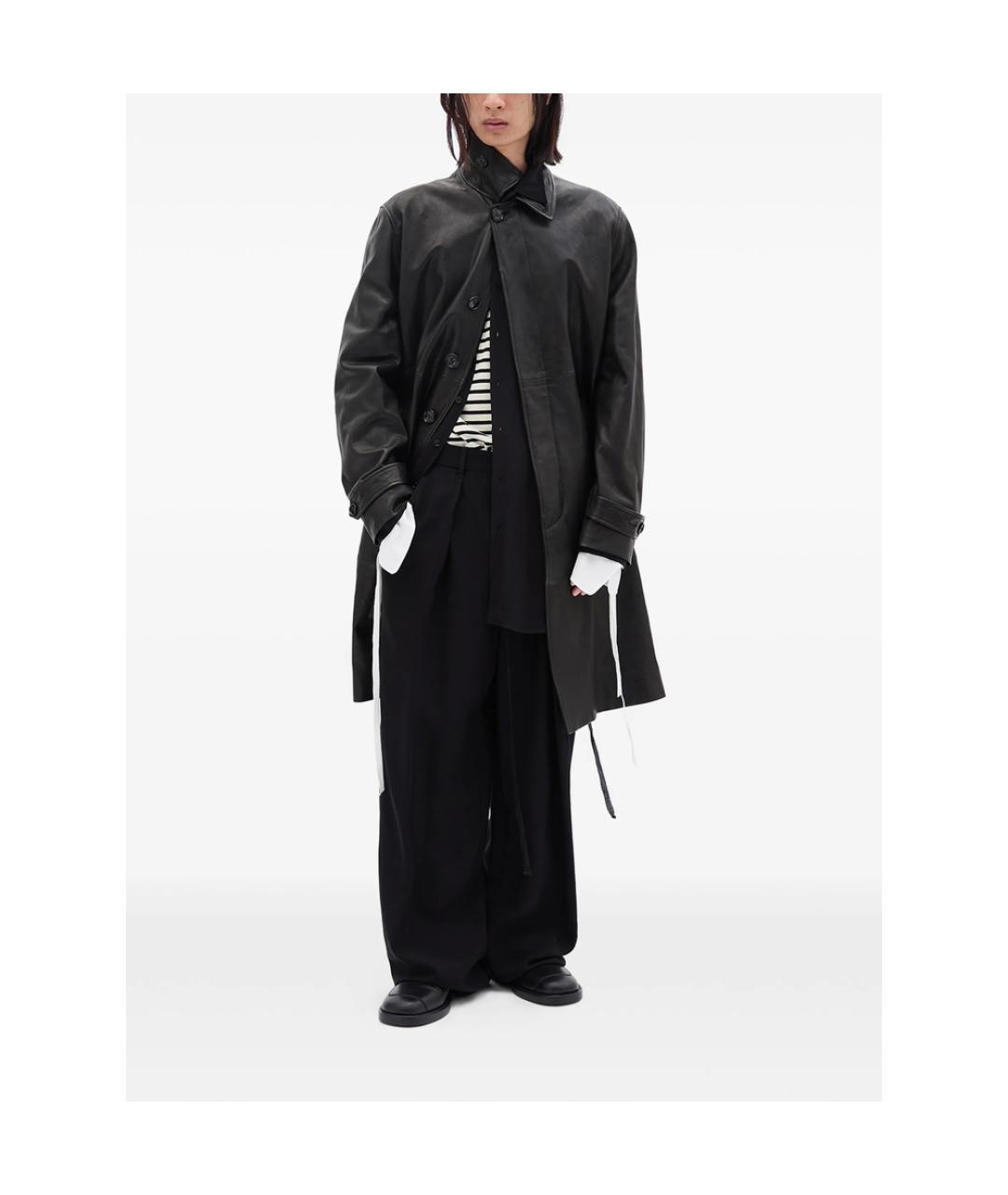 ANN DEMEULEMEESTER Черные вискозные повседневные брюки, фото 4