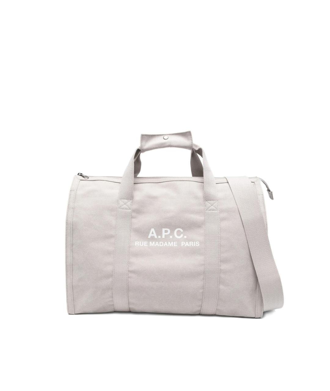 A.P.C. Серая тканевая сумка тоут, фото 1