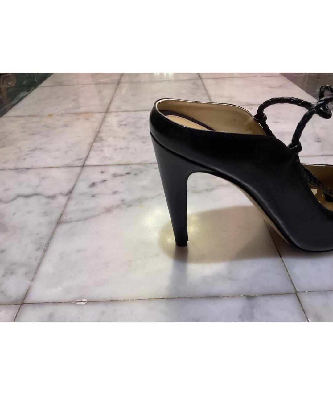 BOTTEGA VENETA Черные кожаные туфли, фото 3