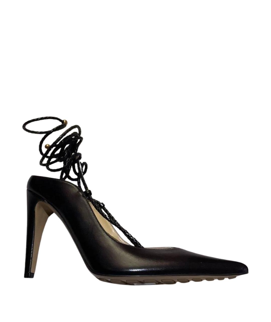BOTTEGA VENETA Черные кожаные туфли, фото 1