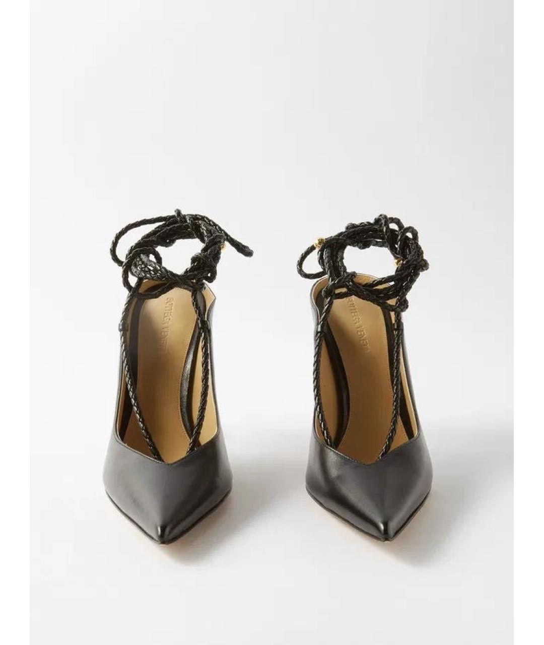 BOTTEGA VENETA Черные кожаные туфли, фото 2