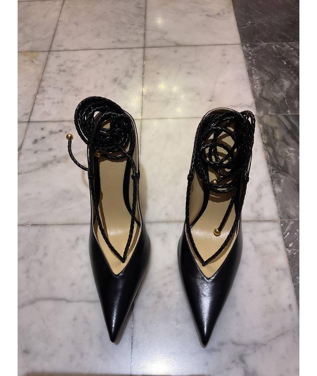 BOTTEGA VENETA Черные кожаные туфли, фото 5