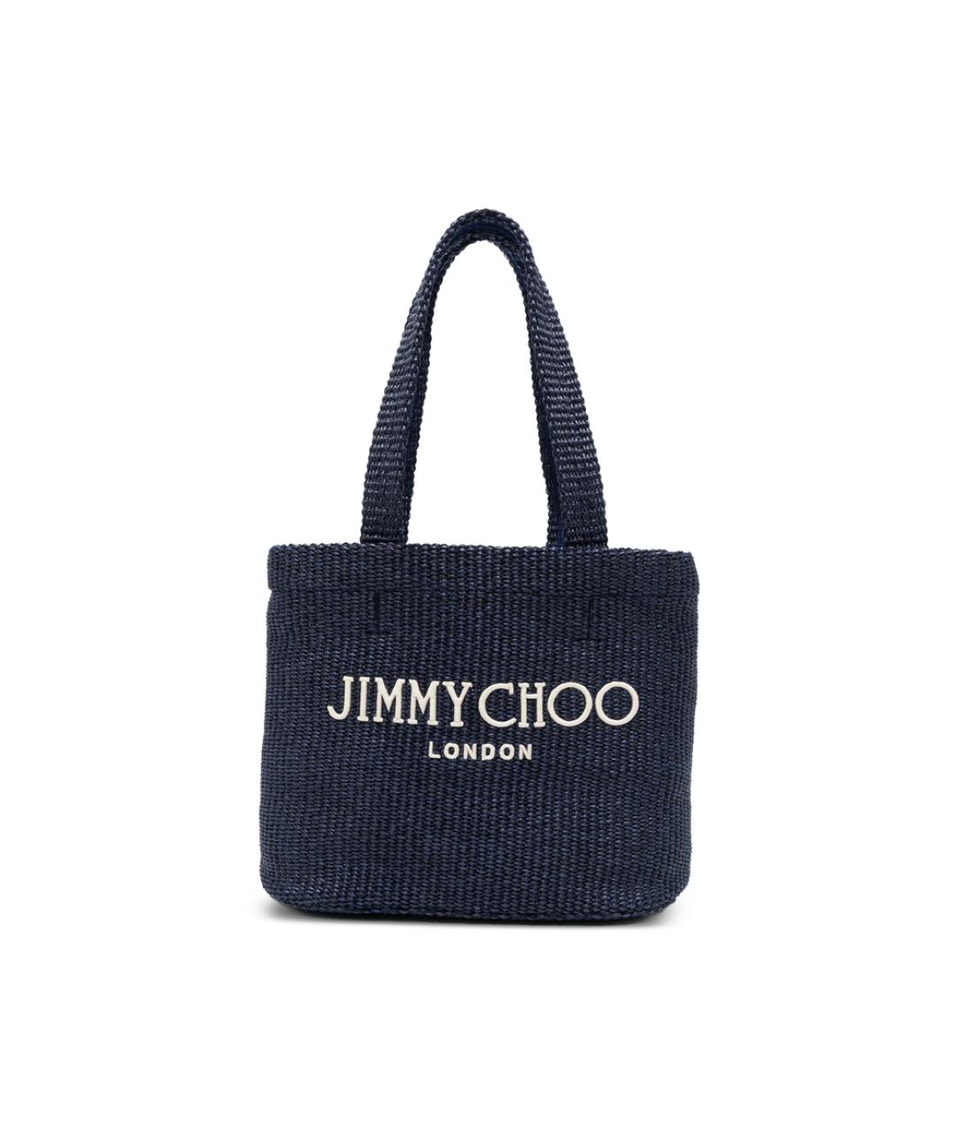 JIMMY CHOO Синяя плетеная сумка тоут, фото 1